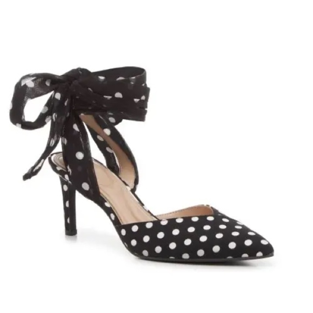 Kelly and Katie Polka Dot Ankle Strap Heels